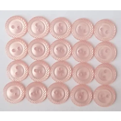 Image of HolmeCraft™ Pack of 20 Pink Rope Baby Buttons 14mm