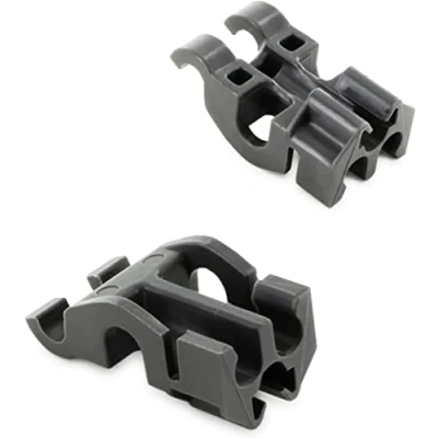 Image of DEKAROX 2 x Lower Basket Insert Bearings for Whirlpool Bauknecht Ignis 481010600198 Plates Folding Spikes in Dishwasher