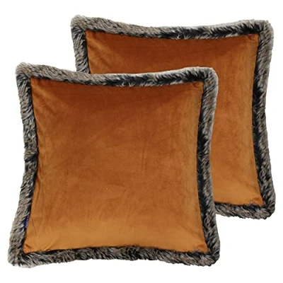Image of Paoletti Kiruna Cushions (Twin Pack) Rust Size 45 cm x