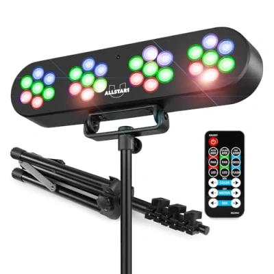 Image of Fuzzix Allstar1 LED Disco Party Light Effect with Stand Vibrant DJ Lights for Indoor Disco, Parties, and Events, Lights, PAR Bars, Wash Stand,
