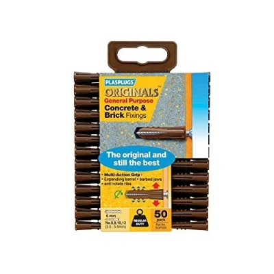 Image of Plasplugs SGP550 Originals General Purpose Fixings (Pack 50) PLASGP550