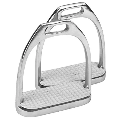 Image of Kerbl 32630 High Grade Steel Stirrup Silver, 12 cm