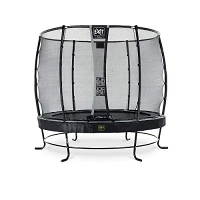 Image of EXIT Toys Elegant Premium Round Trampoline ø8.3ft With Deluxe Safety Net Extra Strong and Stable Frame Long Springs Stainless Easy Assembly Luxury Finish Black