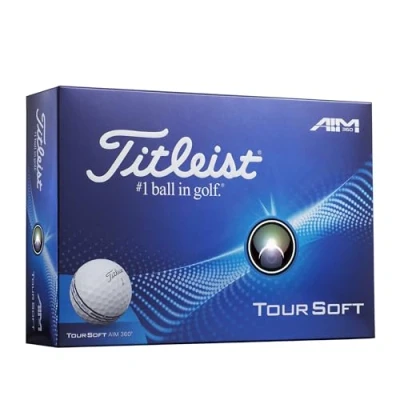 Image of Titleist Tour Soft Golf Ball, White AIM 360, Pack of 12