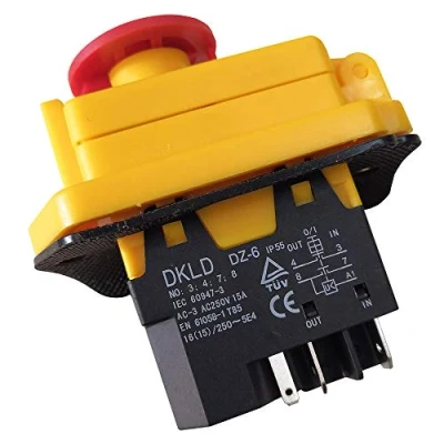 Image of DKLD DZ 6 Electromagnetic Pushbutton Switches with Emergency Stop Cover 5Pin