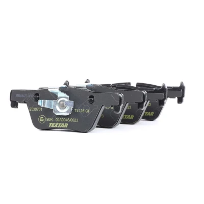 Image of 2530717205 Brake pad set TEXTAR 2530701 prepared for wear indicator BMW: 1 Hatchback, 4 Coupe, Hatchback