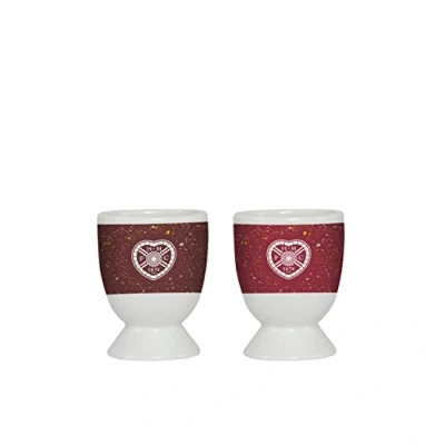 Image of FOCO World Cup Euros SPL Premier League Porcelain Paint Splatter Soft Hard Boiled Egg Cups (Heart of Midlothian)