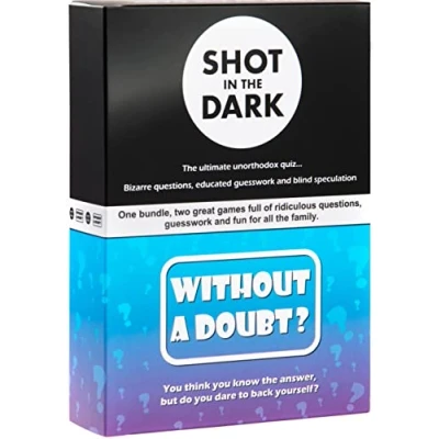 Image of Shot in the Dark &amp; Without a Doubt Quiz game Combo Pack Card for 2+ players ages 12