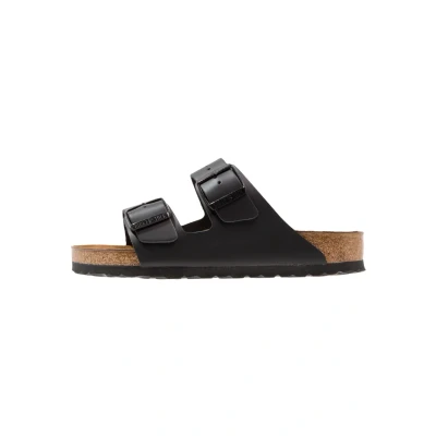 Image of Birkenstock Arizona Slippers, Size: 7.5, Black Leather