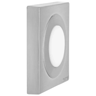 Image of WAGNER Doorstop Screw or Glue Wall 50 x 13 mm, Stroke Bumper Made of die cast zinc with Stainless Steel Look + Soft White Thermostatic Rubber, to be Screwed glued on Walls 15515711