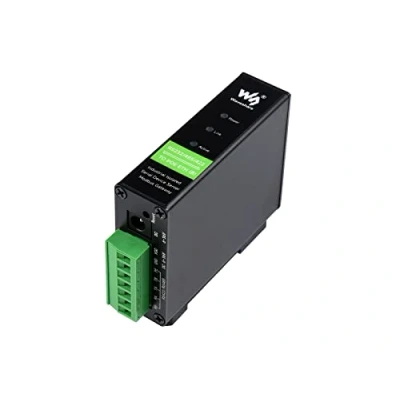 Image of RS232/485/422 To RJ45 Ethernet Converter, TCP/IP Serial, Modbus Gateway Support, Industrial Isolated Rail mount Serial Server with POE Function, Multi Communication Modes