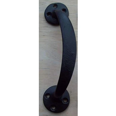 Image of Ironmongery World 6&quot; / 150mm Cast Iron Gate Shed Door Offset Pull Handles in ...