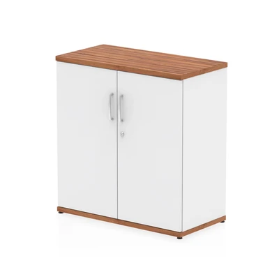 Image of Impulse 800mm Cupboard Walnut and White