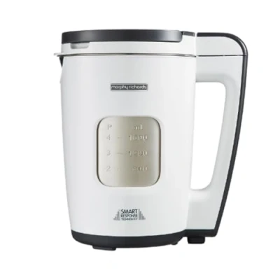 Image of Morphy Richards 1.6L Total Control Soup Maker, Smart Response Technology, Portion Control, 9 Settings, Keep Warm Function, Cool Touch, Touchscreen Display, Stainless Steel Pan, White, 501020