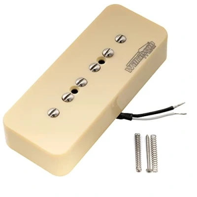 Image of Wilkinson M Series Alnico 5 P90 Soapbar Neck Pickup for Les Paul/SG Electric Guitar, Cream