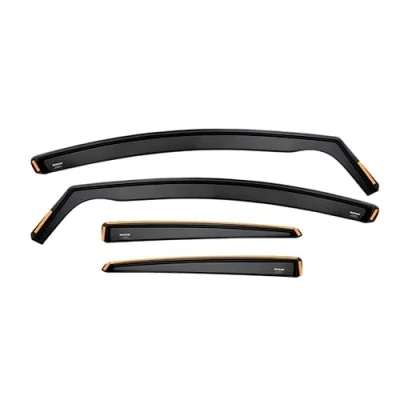 Image of iSpeed Premium Wind Deflectors for TOYOTA YARIS MK2 5 door 2005 2011 4 pc Keep Your Car Ventilated In Rain Reduce Turbulence Tinted, Channel Type
