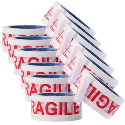 Image of VIROSA EXTRA VALUE Packing Tapes 48mm x 66m Ideal as Fragile Tape Roll, Tape, Packaging Pack, Heavy Duty for Moving House, Box (12 rolls, Fragile)