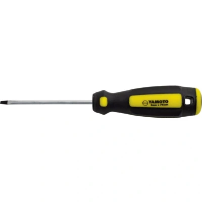 Image of Yamoto Tri line Flat Head Screwdriver, 5.0mm Parallel Tip, 200mm Blade