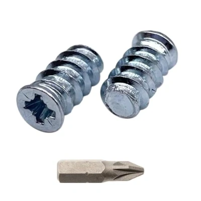 Image of SKIR&#039;CO (300 pcs) Zinc Plated Euro Screws 5.8 x 11 mm, Drawer Runner Screws, Flat Countersunk Head, Hinge