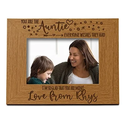 Image of ukgiftstoreonline You are the Auntie Photo Frame Gift Landscape Oak Wood Finish (5 x 7 Inch)
