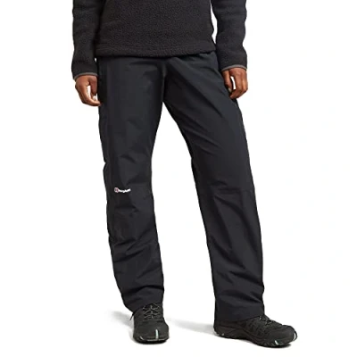 Image of Berghaus Women&#039;s Waterproof Maitland Gore TEX Overtrousers Regular Length, Walking Trousers, Part of The DofE Recommended Kit List, Outdoors Clothing (UK, Numeric, 14, Short) Black
