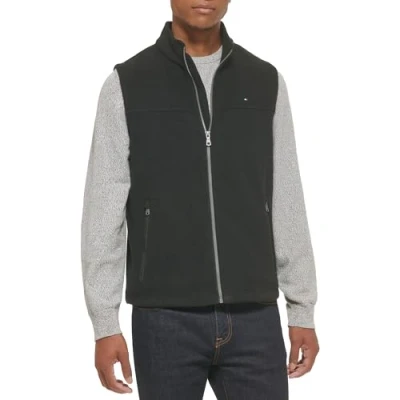 Image of Tommy Hilfiger Men&#039;s Lightweight Polar Fleece Vest, Black, XXL