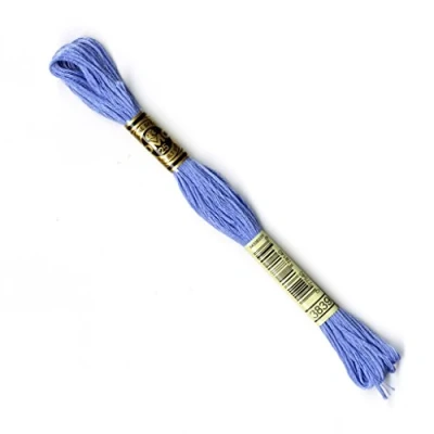 Image of DMC 117MC 3839 Embroidery Floss, Cotton, Blue, 8 Metres