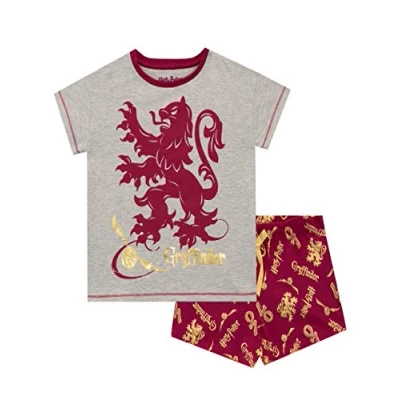 Image of Harry Potter Girls Short Pyjamas Gryffindor Red 6 7 Years