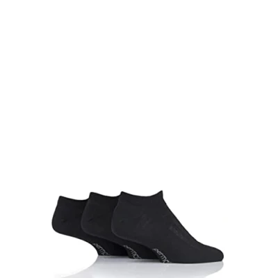 Image of Mens and Women&#039;s 3 Pair SOCKSHOP PermaCool Evaporation Cooling Trainer Socks Black 12 14 Unisex