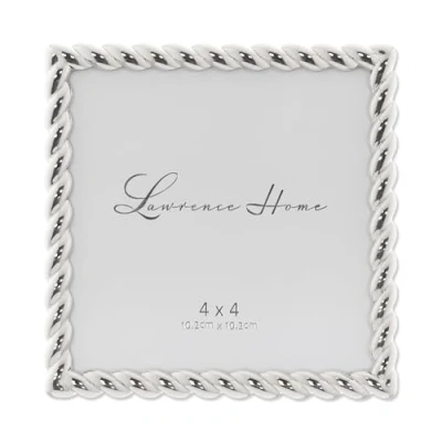 Image of Lawrence Frames Rope Design Metal Frame, 4x4, Silver