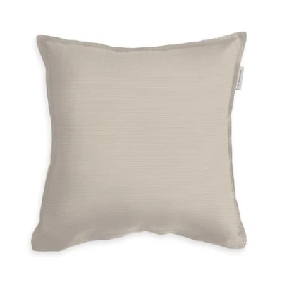 Image of Tom Tailor Satin Cushion Cover, 40 x cm, 100% Cotton/Satin, with Double Stitching, Cover Coloured Piping and Branded Zip, Two Tone Solid Colours Beige (Sunny Sand)