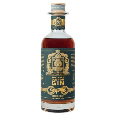 Image of Boatyard Old Tom Gin , 70cl 41 Percent Organic Irish Notes of Lemon Peel, Vanilla and Cinnamon B Corp Certified Ideal for Gifting