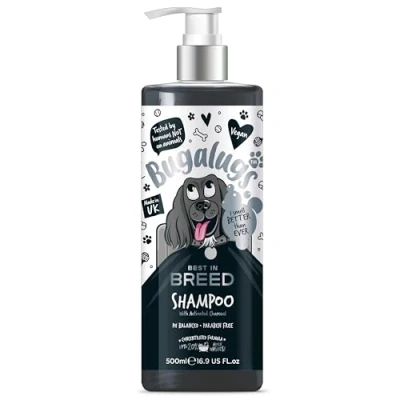 Image of BUGALUGS Breed dog shampoo grooming products for smelly dogs with designer scent, best puppy shampoo, conditioner, Vegan pet professional (Shampoo 500ml)