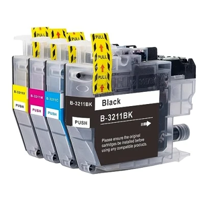 Image of Go Inks 1 Set of 4 Cartridges to replace Brother LC3211 Compatible/non OEM for DCP &amp; MFC Printers (4 Inks)