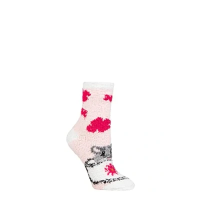 Image of Women&#039;s 1 Pair SOCKSHOP Wildfeet Gift Boxed Fluffy Slipper Socks Mouse in a Tea Cup 4 8 Ladies