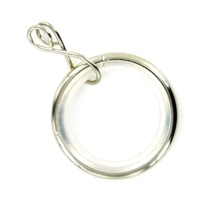 Image of Merriway BH05512 (24 Pcs) Silent Running Curtain Drapery Pole Rod Ring Loose Eye Chrome Inner Dimension 32mm Pack of 24 Pieces