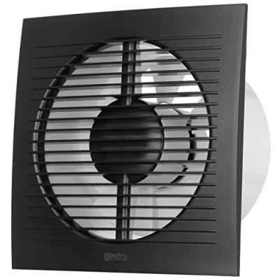 Image of LIRAST Diameter 150 mm Anthracite Bathroom Fan with Ball Bearings for Efficient Ventilation in Kitchen Toilet