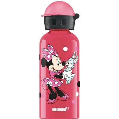 Image of SIGG Aluminium Kids Water Bottle KBT Disney Minnie Mouse Leakproof Lightweight BPA Free Climate Neutral Certified Pink 0.4L