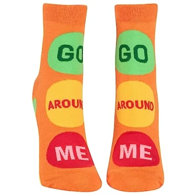 Image of Blue Q women&#039;s Novelty Ankle Socks (fit shoe size 5 10), Go Around Me, One