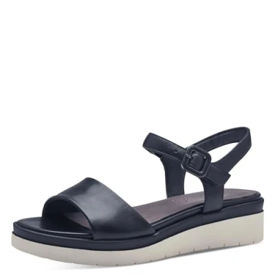 Image of Tamaris Women&#039;s 8 88708 42 Wedge Sandal, Navy, 9 UK Wide Comfort, Quality, Lightweight, Slip Resistant