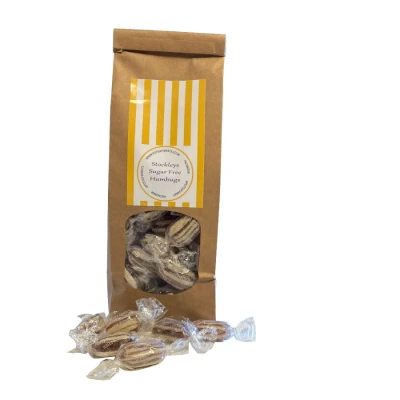 Image of .POTSOFSWEETS.CO.UK 300g Bag of Stockleys Sugar Free Mint Humbugs