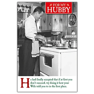 Image of Husband Christmas Card, Funny Cards Husband, Xmas Card For Him Funny,