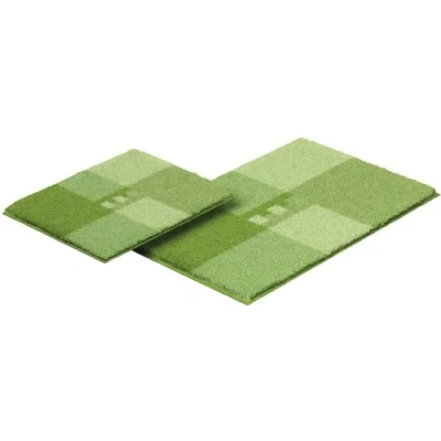 Image of Linea Due bath rug, ultra soft and absorbent, anti slip, MERKUR, 2 pcs set SET, green