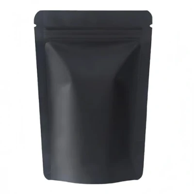 Image of 100 Pcs Mylar Bags,Resealable Bags Stand Up,Aluminum Foil Ziplock Black Food Zip Seal, Smell Proof Bag,Mylar 3.5 Heat Seal Packaging Baggies for Storage (Black, 10x15cm 100pcs)
