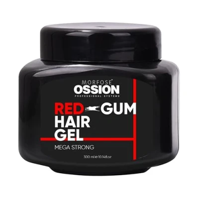 Image of Morfose Ossion Premium Barber Line Red Gum Mega Strong Hair Gel 300 ml