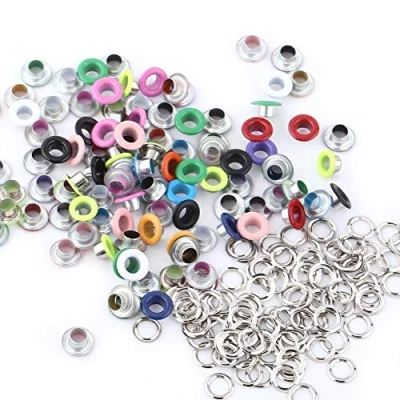 Image of we r Memory Keepers, Metal Eyelets Grommets, 4 Colors 100 Sets 5mm Metallic Scrapbooking Buckle Leather Craft Apparel Accessory New(Mixed Color)