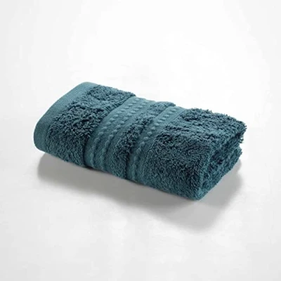 Image of Douceur d&#039;Intérieur, Excellence Organic Guest Towel (30 x 50 cm) Storm Blue