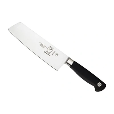 Image of Mercer Culinary Genesis 7 Inch Nakiri Knife, Stainless Steel, Black, 38x10x3 cm