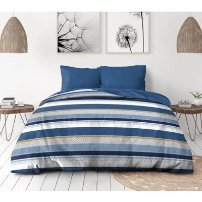 Image of Home Linge Passion Stanis Duvet Cover Set, 220 x 240 cm, Blue