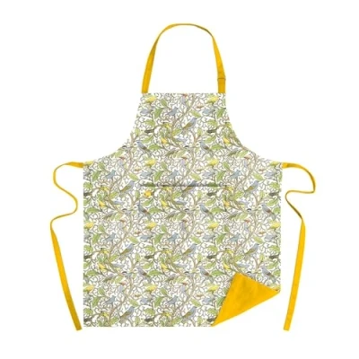 Image of Museums &amp; Galleries Adjustable Apron V&amp;A Design Artistic Voysey Birds by C.F.A Organic Cotton Stylish Home Accessory